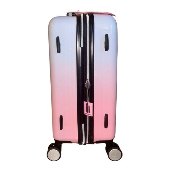Juicy Couture Pink & White Ombre Hard Side 360 Spinner Suitcase Carry On Luggage - Picture 7 of 12